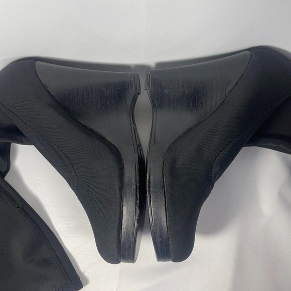 Colin Stuart Women’s Platform Wedge Heel with Stretch Calf High Boot Black Sz 6 - Picture 7 of 9